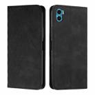 For Motorola Moto E22s 4G Diamond Pattern Skin Feel Magnetic Leather Phone Case(Black) - 1