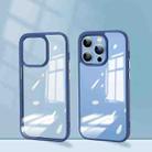 For iPhone 14 Mirror Transparent TPU + PC Phone Case(Sapphire) - 1
