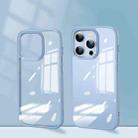 For iPhone 14 Mirror Transparent TPU + PC Phone Case(Sierra Blue) - 1