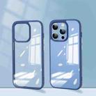 For iPhone 14 Plus Mirror Transparent TPU + PC Phone Case(Sapphire) - 1