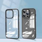 For iPhone 14 Plus Mirror Transparent TPU + PC Phone Case(Black) - 1