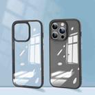 For iPhone 13 Mirror Transparent TPU + PC Phone Case(Black) - 1