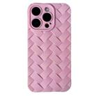 For iPhone 14 Plus Vintage Braided Texture Skin Phone Case(Pink) - 1
