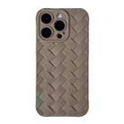 For iPhone 14 Plus Vintage Braided Texture Skin Phone Case(Khaki) - 1