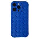 For iPhone 14 Plus Vintage Braided Texture Skin Phone Case(Blue) - 1