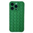 For iPhone 14 Plus Vintage Braided Texture Skin Phone Case(Green) - 1