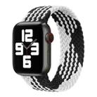 Nylon Single-turn Braided Watch Band For Apple Watch Series 8&7 41mm / SE 2&6&SE&5&4 40mm / 3&2&1 38mm, Length:135mm(Z Black White) - 1