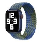 Nylon Single-turn Braided Watch Band For Apple Watch Series 8&7 41mm / SE 2&6&SE&5&4 40mm / 3&2&1 38mm, Length:135mm(W Blue Green) - 1