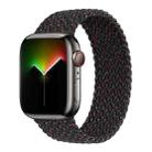Nylon Single-turn Braided Watch Band For Apple Watch Series 8&7 41mm / SE 2&6&SE&5&4 40mm / 3&2&1 38mm, Length:135mm (Starlight Black) - 1