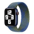 Nylon Single-turn Braided Watch Band For Apple Watch Series 8&7 41mm / SE 2&6&SE&5&4 40mm / 3&2&1 38mm, Length:145mm(W Blue Green) - 1