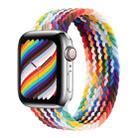 Nylon Single-turn Braided Watch Band For Apple Watch Series 8&7 41mm / SE 2&6&SE&5&4 40mm / 3&2&1 38mm, Length:145mm (Rainbow) - 1