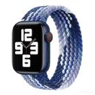 Nylon Single-turn Braided Watch Band For Apple Watch Series 9&8&7 41mm / SE 3&SE 2&6&SE&5&4 40mm / 3&2&1 38mm, Length:145mm(Blueberry) - 1