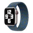 Nylon Single-turn Braided Watch Band For Apple Watch Series 9&8&7 41mm / SE 3&SE 2&6&SE&5&4 40mm / 3&2&1 38mm, Length:155mm (Blue Green) - 1