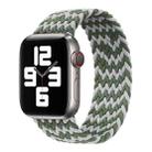 Nylon Single-turn Braided Watch Band For Apple Watch Series 8&7 41mm / SE 2&6&SE&5&4 40mm / 3&2&1 38mm, Length:155mm(W Green Grey) - 1