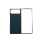 For Xiaomi Mix Fold 2 Nano Electroplating Genuine Leather Phone Case(Green) - 1