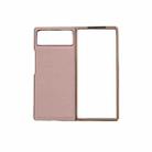 For Xiaomi Mix Fold 2 Nano Electroplating Genuine Leather Phone Case(Pink) - 1