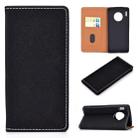 For Huawei Mate 30 Pro Solid Color Frosted Magnetic Horizontal Flip Leather Case with Card Slots & Holder(Black) - 1
