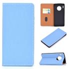 For Huawei Mate 30 Pro Solid Color Frosted Magnetic Horizontal Flip Leather Case with Card Slots & Holder(Blue) - 1