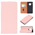 For Huawei Mate 30 Pro Solid Color Frosted Magnetic Horizontal Flip Leather Case with Card Slots & Holder(Pink) - 1