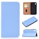 For Huawei Honor 8S Solid Color Frosted Magnetic Horizontal Flip Leather Case with Card Slots & Holder(Blue) - 1