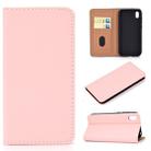 For Huawei Honor 8S Solid Color Frosted Magnetic Horizontal Flip Leather Case with Card Slots & Holder(Pink) - 1