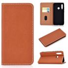 For Huawei Honor 10i Solid Color Frosted Magnetic Horizontal Flip Leather Case with Card Slots & Holder(Brown) - 1