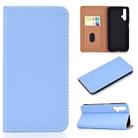 For Huawei Honor 20 Solid Color Frosted Magnetic Horizontal Flip Leather Case with Card Slots & Holder(Blue) - 1