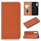 For Huawei Honor 20 Solid Color Frosted Magnetic Horizontal Flip Leather Case with Card Slots & Holder(Brown) - 1