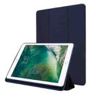 Skin Feel Pen Holder Tri-fold Tablet Leather Case For iPad Air 2 / Air / 9.7 2018 / 9.7 2017(Dark Blue) - 1