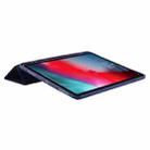 Skin Feel Pen Holder Tri-fold Tablet Leather Case For iPad Pro 12.9 2022 / 2021 / 2020 / 2018(Dark Blue) - 5