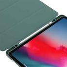 Skin Feel Pen Holder Tri-fold Tablet Leather Case For iPad Pro 12.9 2022 / 2021 / 2020 / 2018(Dark Blue) - 7