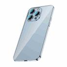 For iPhone 14 Pro Glass Lens Protection PC Electroplating Phone Case(Sierra Blue) - 1