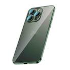 For iPhone 14 Pro Glass Lens Protection PC Electroplating Phone Case(Dark Green) - 1