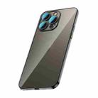 For iPhone 14 Pro Glass Lens Protection PC Electroplating Phone Case(Black) - 1