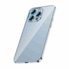 For iPhone 14 Pro Max Glass Lens Protection PC Electroplating Phone Case(Sierra Blue) - 1