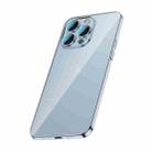 For iPhone 13 Pro Glass Lens Protection PC Electroplating Phone Case(Sierra Blue) - 1