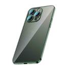 For iPhone 13 Pro Glass Lens Protection PC Electroplating Phone Case(Dark Green) - 1