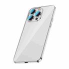 For iPhone 13 Pro Max Glass Lens Protection PC Electroplating Phone Case(Silver) - 1