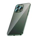 For iPhone 13 Pro Max Glass Lens Protection PC Electroplating Phone Case(Dark Green) - 1