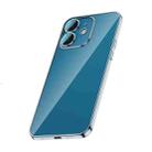 For iPhone 12 Glass Lens Protection PC Electroplating Phone Case(Sierra Blue) - 1