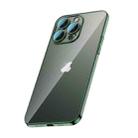 For iPhone 12 Pro Glass Lens Protection PC Electroplating Phone Case(Dark Green) - 1