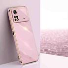 For Xiaomi Poco X4 Pro 5G XINLI Straight Edge 6D Electroplate TPU Phone Case(Cherry Purple) - 1