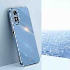 For Xiaomi Redmi Note 11 4G Foreign XINLI Straight Edge 6D Electroplate TPU Phone Case(Celestial Blue) - 1