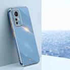 For Xiaomi Redmi K50 Ultra XINLI Straight Edge 6D Electroplate TPU Phone Case(Celestial Blue) - 1