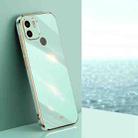 For Xiaomi Redmi A1+ XINLI Straight Edge 6D Electroplate TPU Phone Case(Mint Green) - 1