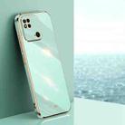 For Xiaomi Redmi 10C XINLI Straight Edge 6D Electroplate TPU Phone Case(Mint Green) - 1