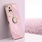 For Xiaomi Redmi K50 XINLI Straight Edge 6D Electroplate TPU Phone Case with Ring Holder(Cherry Purple) - 1