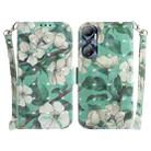 For Infinix Hot 20 3D Colored Horizontal Flip Leather Phone Case(Watercolor Flower) - 1