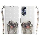 For Infinix Hot 20 3D Colored Horizontal Flip Leather Phone Case(Pug) - 1
