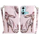 For Infinix Hot 20i 3D Colored Horizontal Flip Leather Phone Case(Butterfly High-heeled) - 1